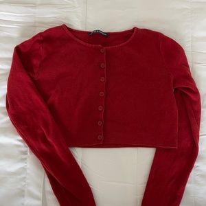 Red sweater top